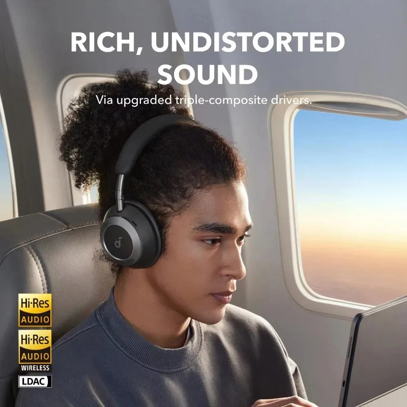 Anker Soundcore New Space One Pro Head Mounted Wireless Noise Cancelling Bluetooth Earphones High Resolution Gaming Headphones