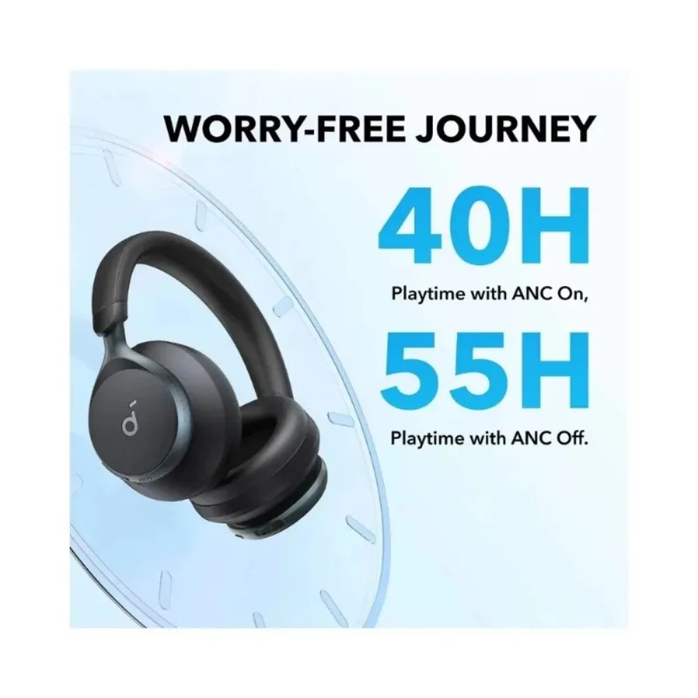 Anker Soundcore Space One A3035 Over Ear Headphones Bluetooth5.3 ANC LDAC Hi-Res 55H Playtime Fast Charge Foldable Headset