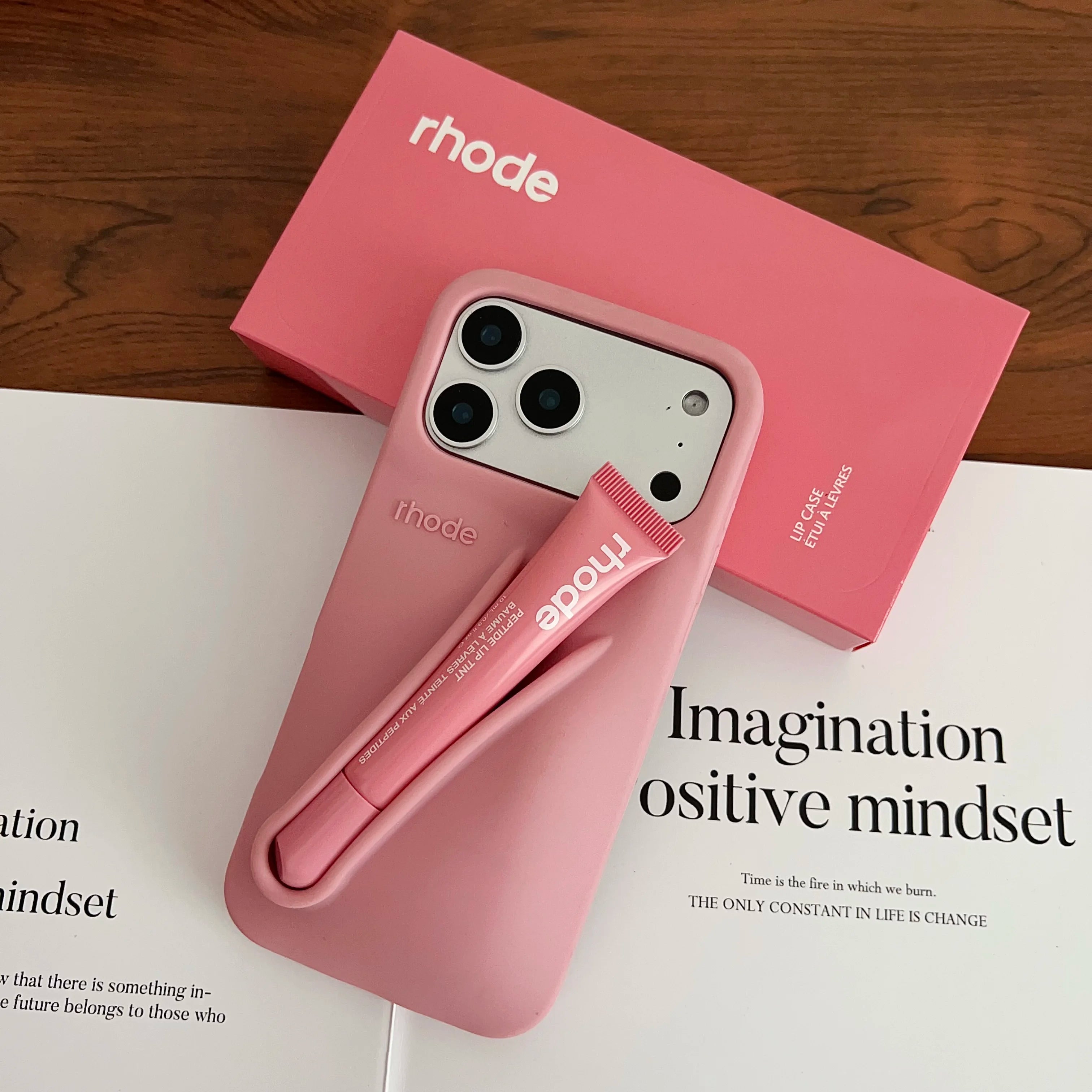 Phone Case for iPhone 17 Air 11 12 13 14 15 17 16 Pro Max Plus Lipstick Holder Lip Gloss Silicone Soft Cover With Box